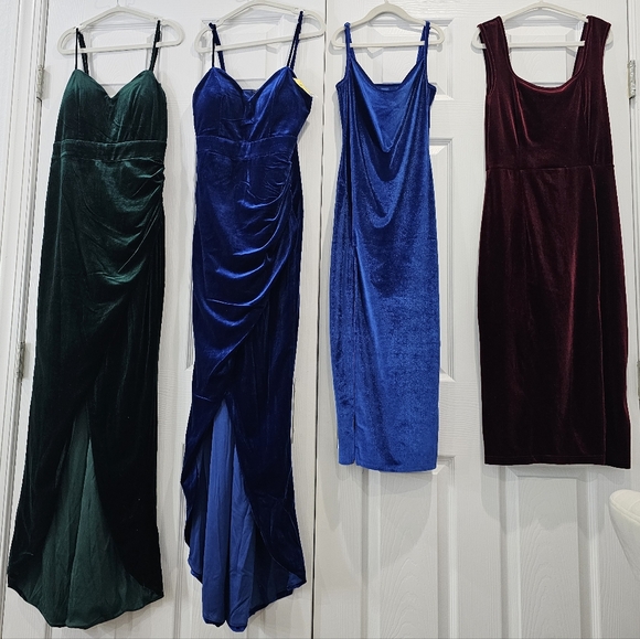 $35 All 4 Luxurious Velvet Maxi Dress Collection - Picture 1 of 6